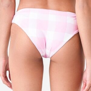 Solid & Striped NWT pink gingham reversible bikini bottoms sz m